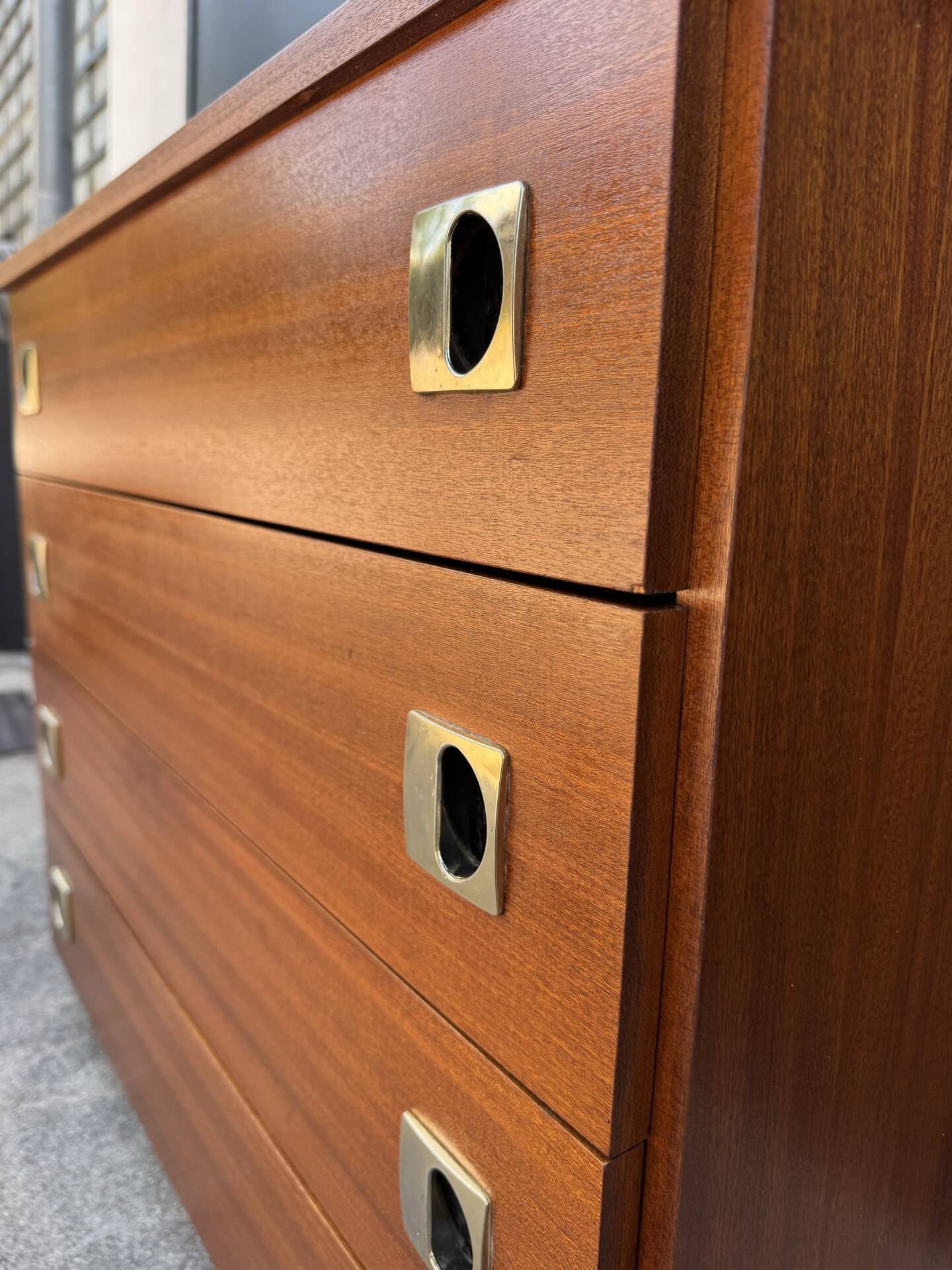 1960s teak Scandinavian style chest of drawers