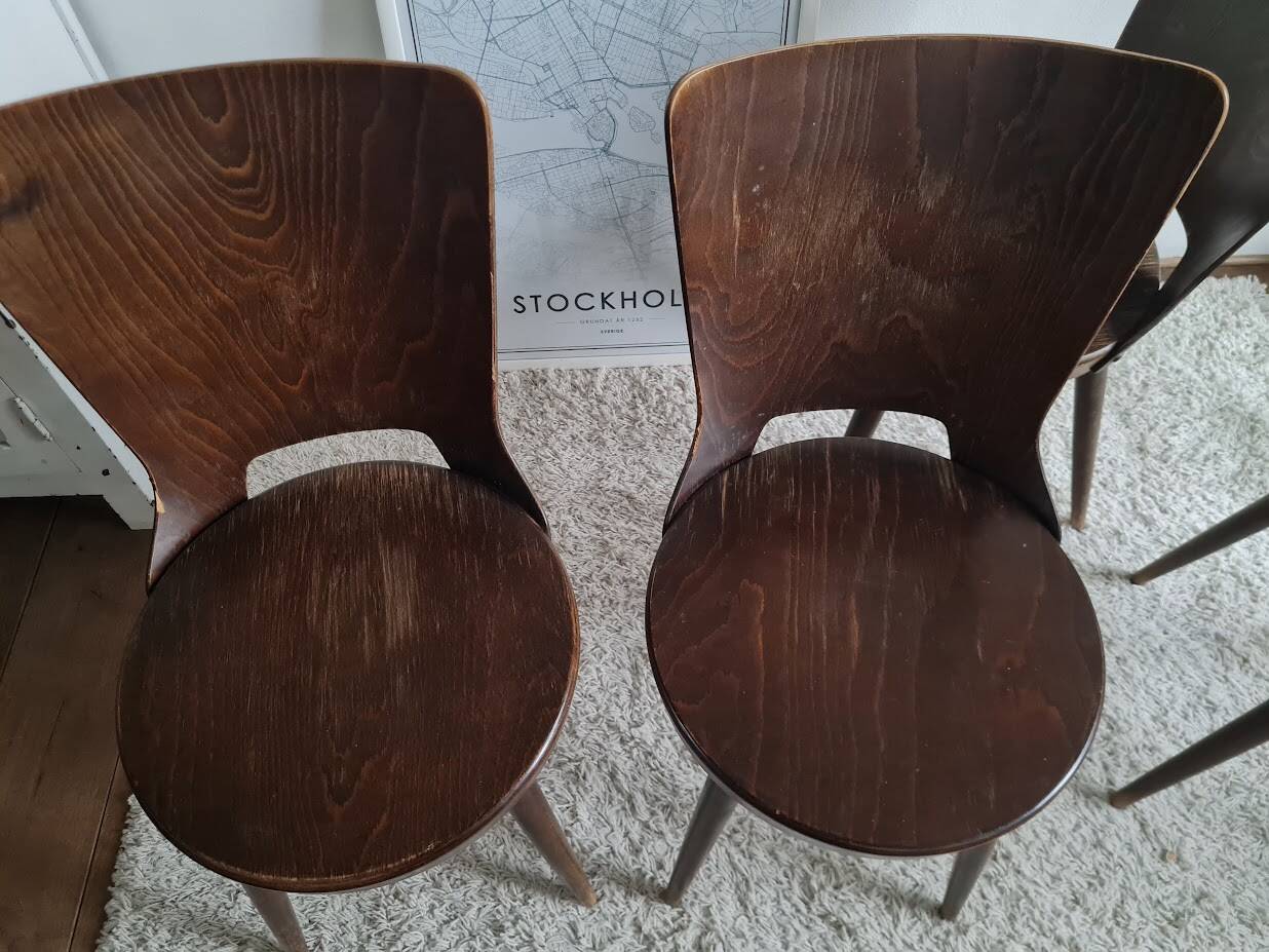 Set of 4 Scandinavian chairs from the 1960s.