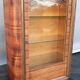 Art Deco showcase 1930 Zebrano, Sycamore and brass foot mustache