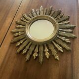 70'S golden resin sun mirror