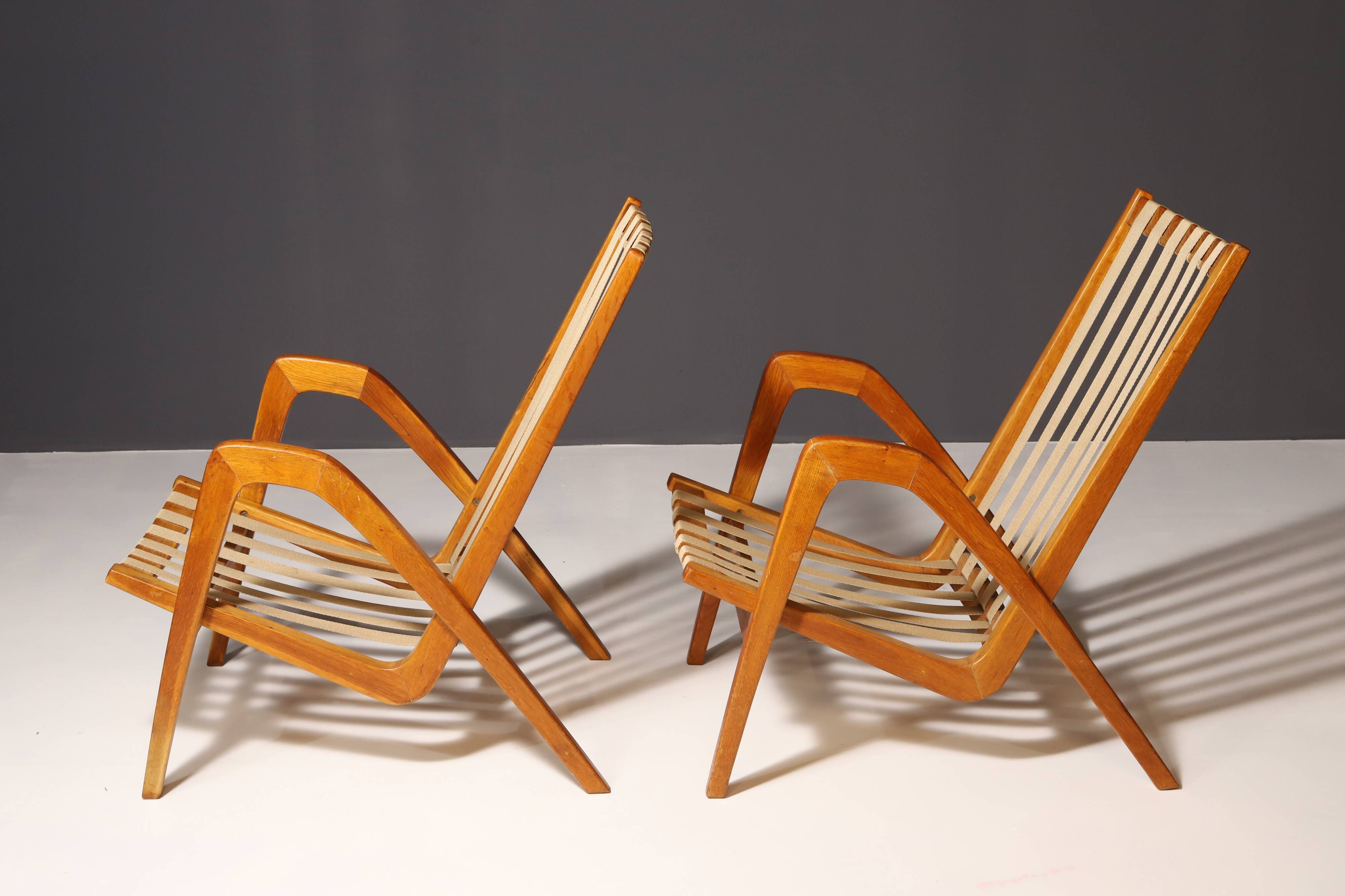 Pair of armchairs by Janěk Vaněk for Krásná Jizba, 1940´s, Czechoslovakia