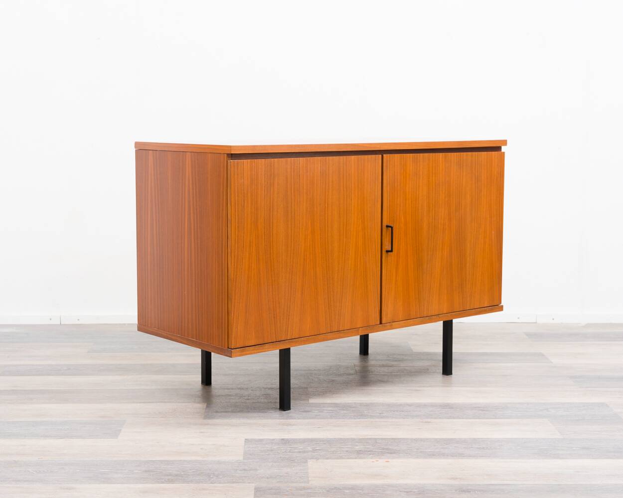 1960s walnut two-door cabinet.