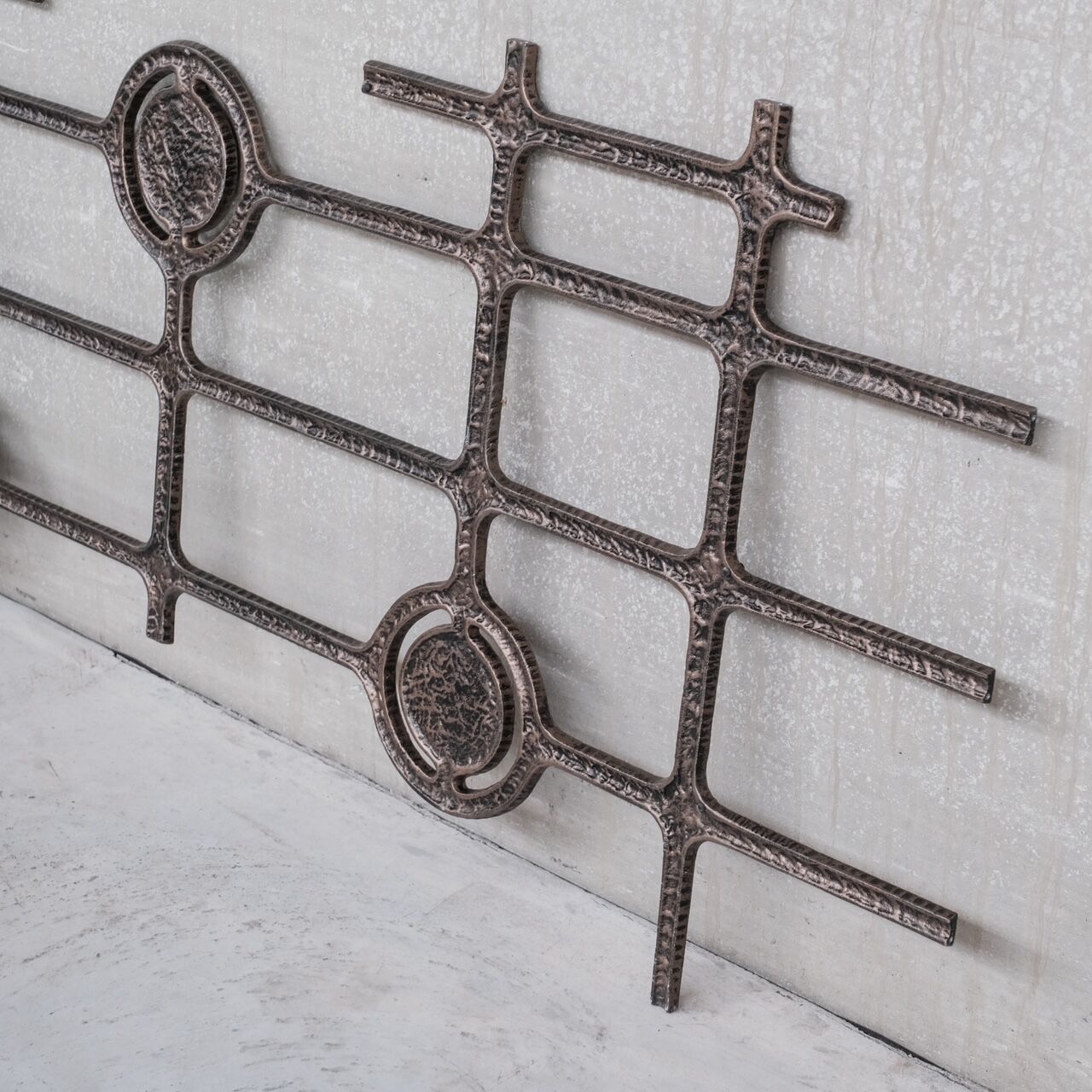 Brutalist metal mid-century wall hanging or decorative artwork (no.3)