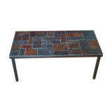 Slate patinated iron coffee table, 70