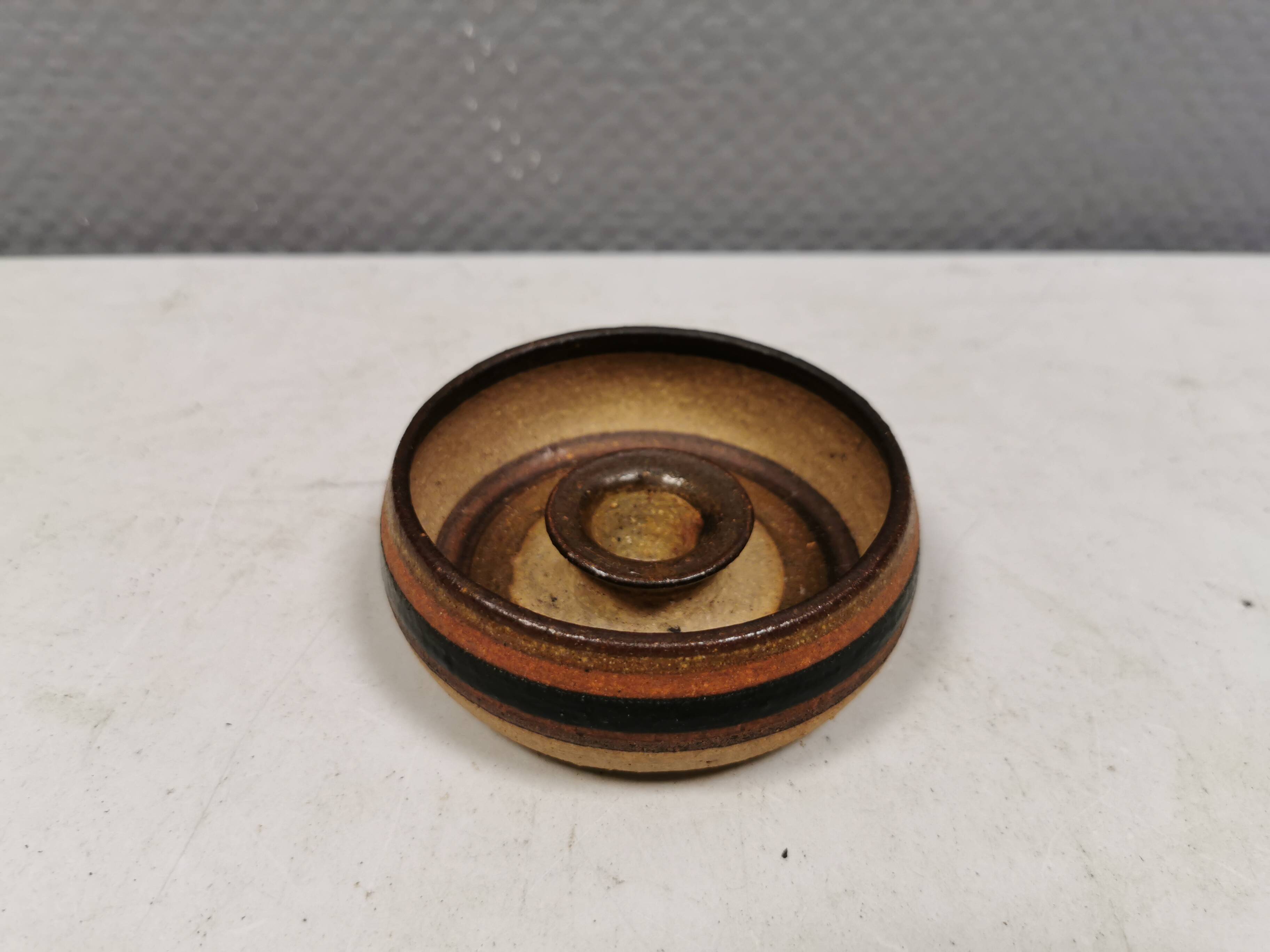 Small ceramic candlestick by Else Bøgeskov Denmark 1970s