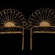 Bamboo and rattan headboard, handcrafted on the Côte d'Azur, 1960