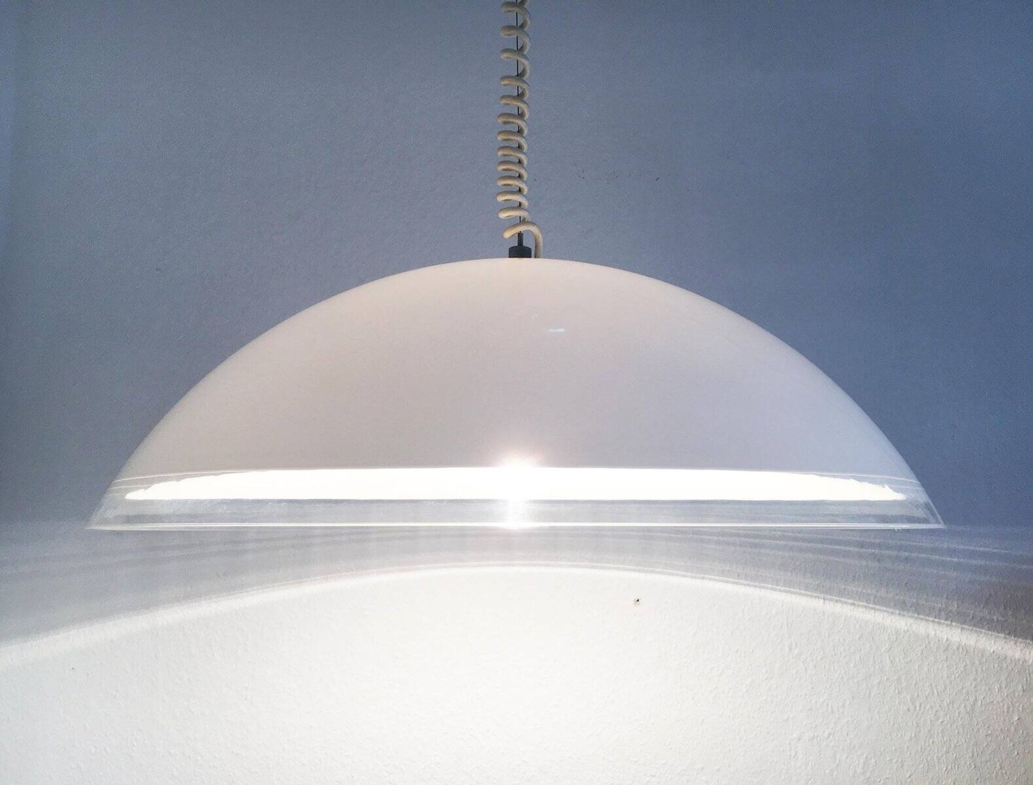 Suspended lamp model Bella di Notte vintage Italian by Franco Bresciani for Guzzini, 1970s.