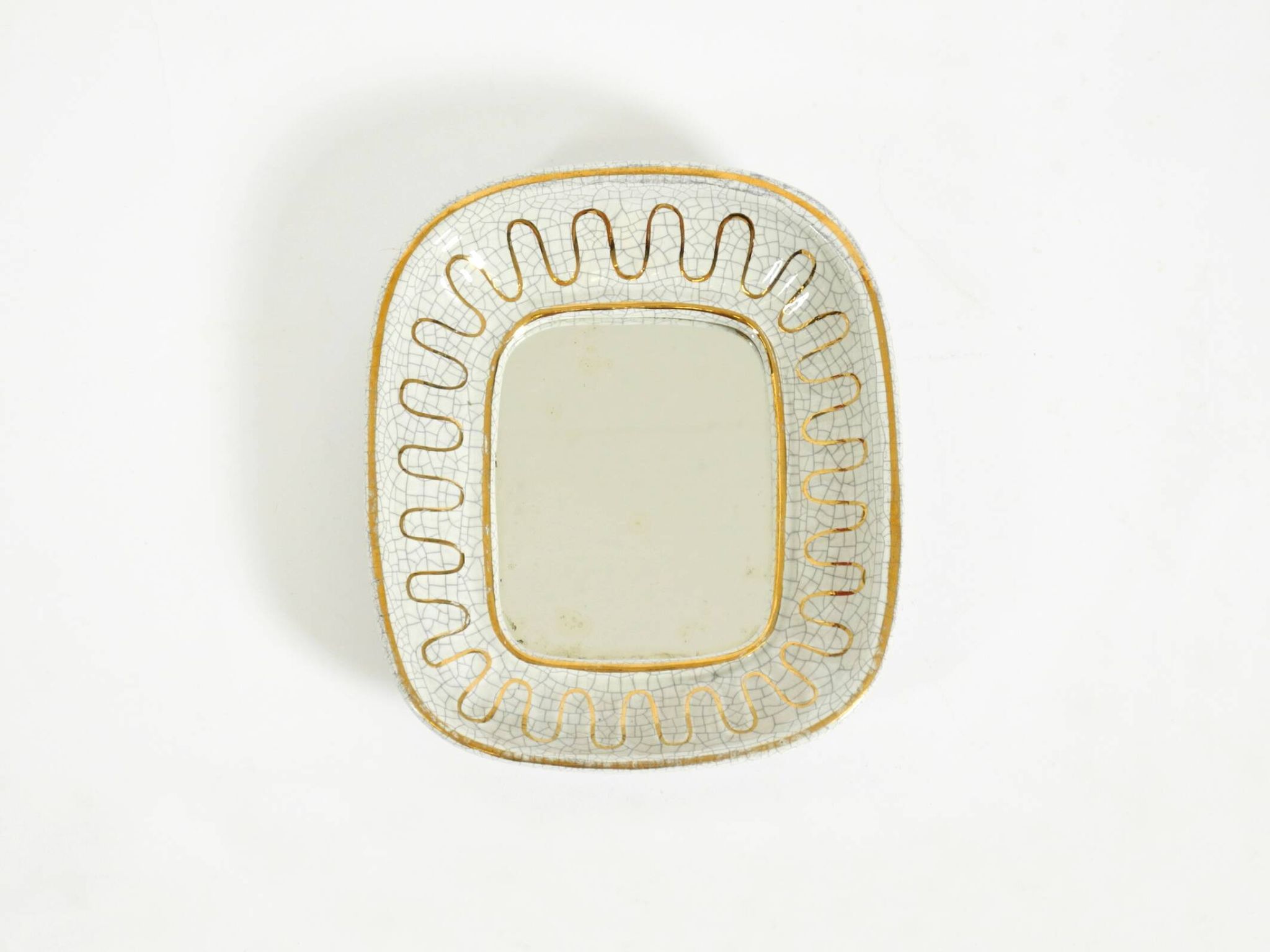 Beautiful small Art Deco ceramic mirror by Gmundner Keramik Austria, 1920