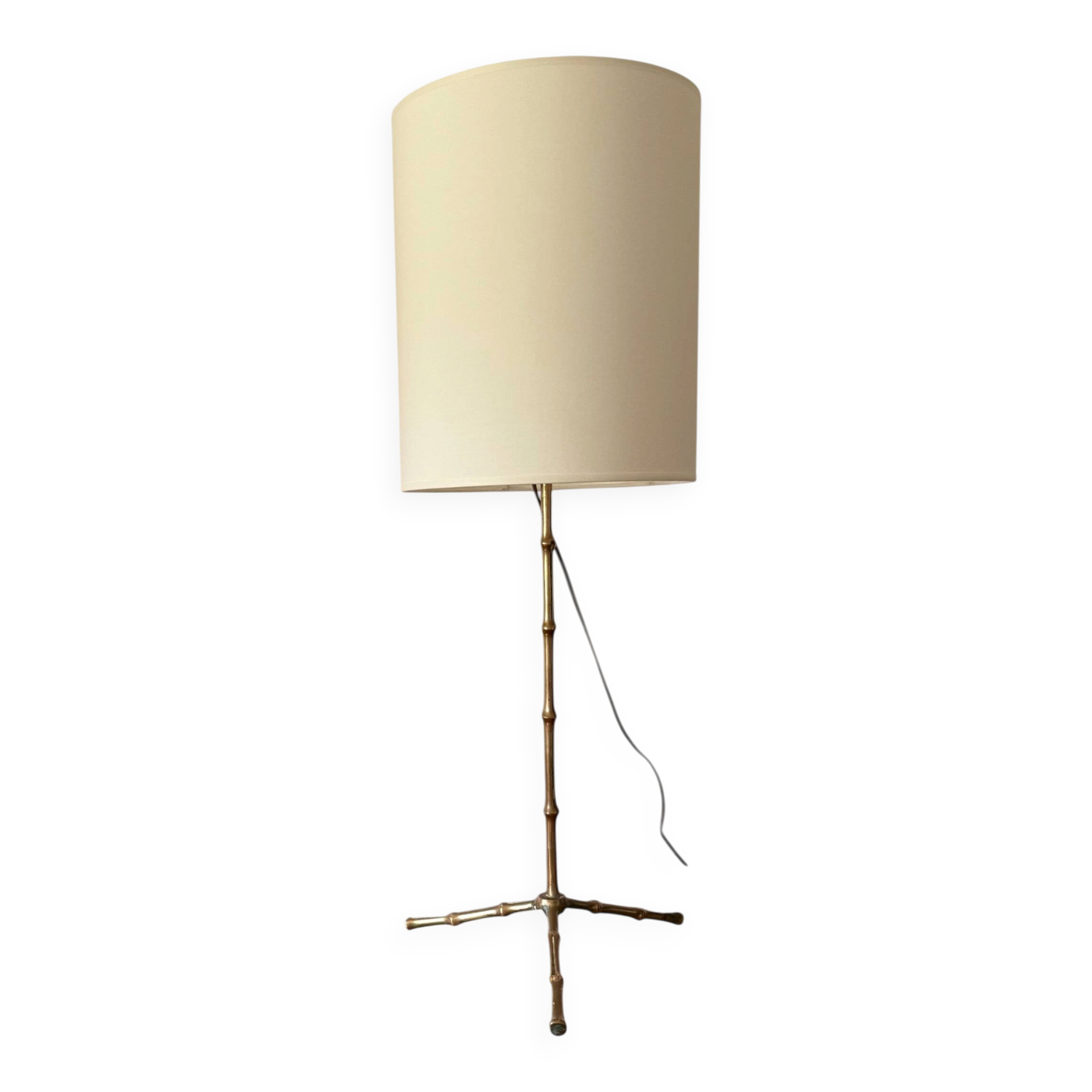 Hollywood regency bamboo shaped table lamp, Maison Jansen France 1970s