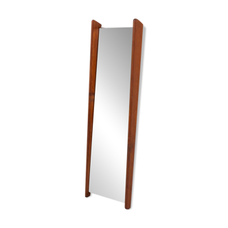 Teak wall mirror (Denmark, 1960s).