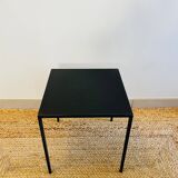 Black coffee table in raw steel Domino model Caravane brand