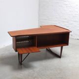 Freestanding 'Boomerang' desk in teak by Peter Løvig Nielsen, 1968