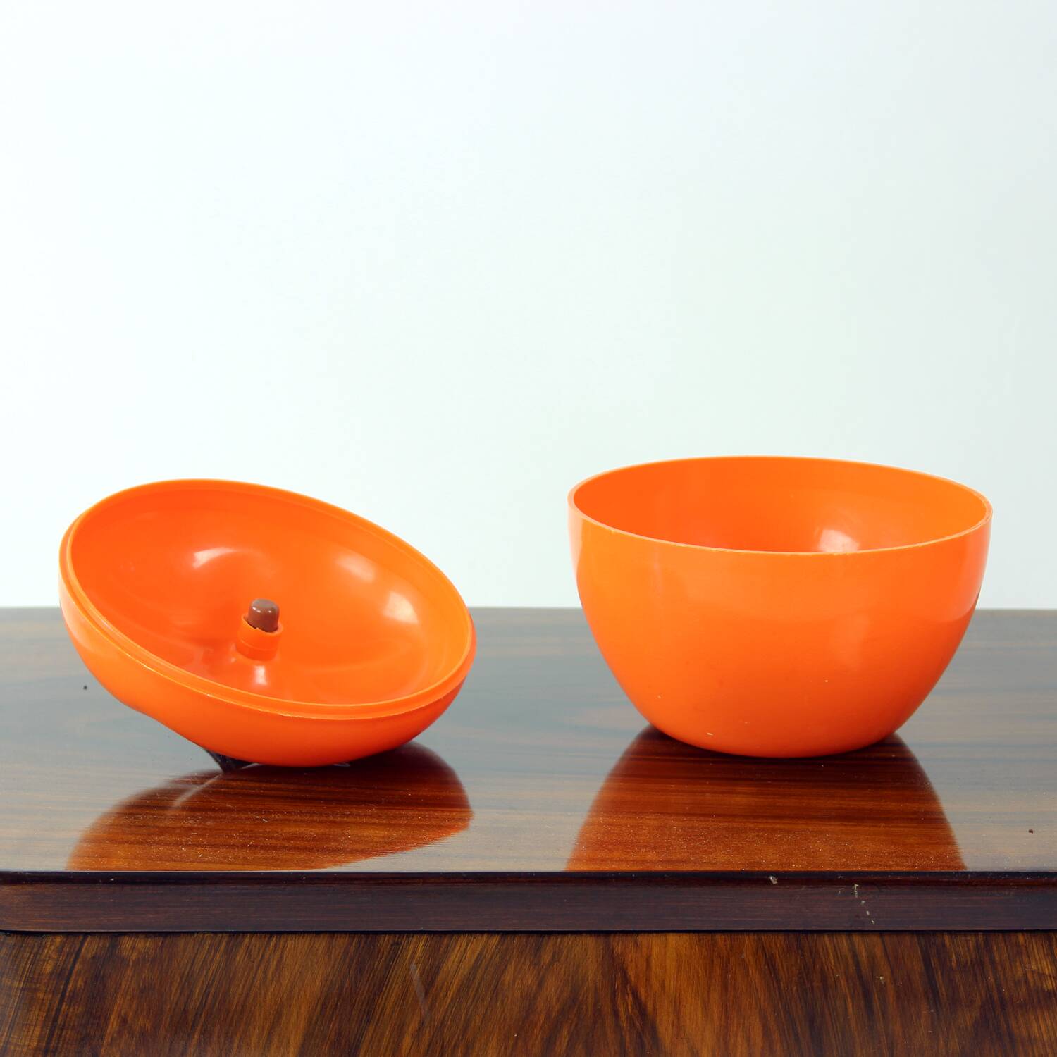 1970s Orange Plastic Apple Box, Czechoslovakia