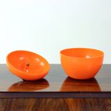 1970s Orange Plastic Apple Box, Czechoslovakia