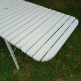 Vintage garden furniture R Gleizes in white painted wood