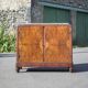 Buffet art déco 2 portes, meuble bois et marbre art déco