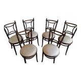 Set of 6 Fischel bistro chairs, early 1900s