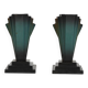 Art Deco Danish Mortuary Vases  Enamelled Iron, 1920s