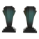 Art Deco Danish Mortuary Vases  Enamelled Iron, 1920s