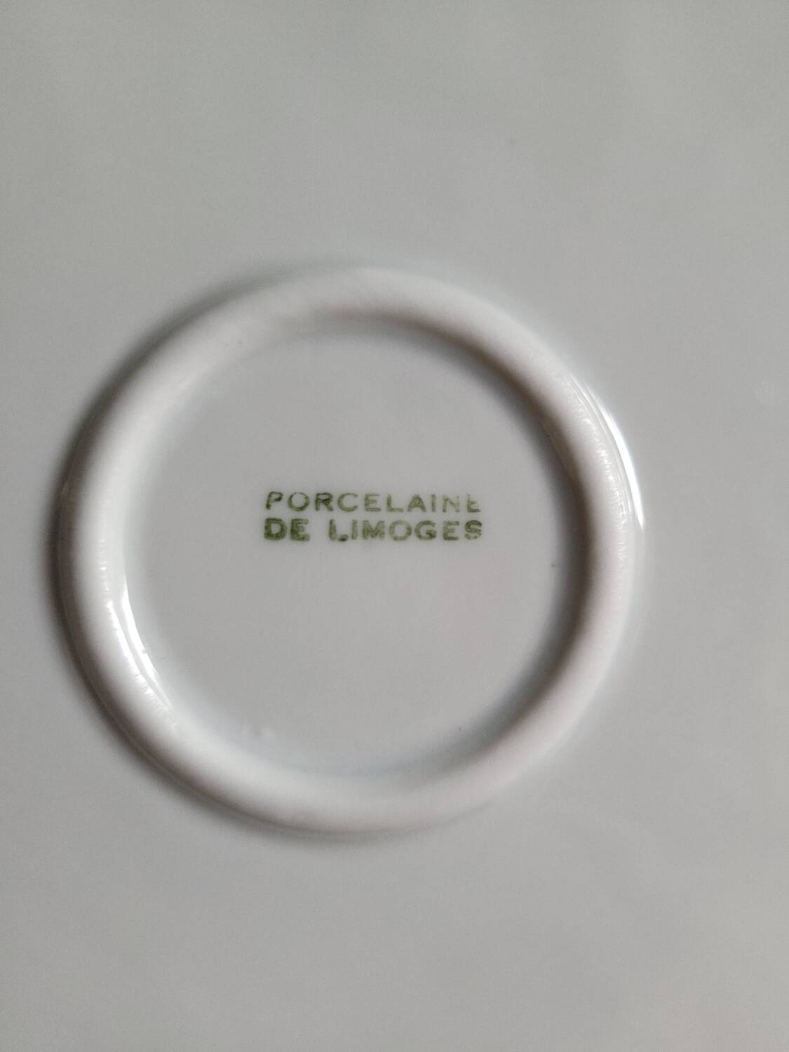 Antique white porcelain cooler from Limoges