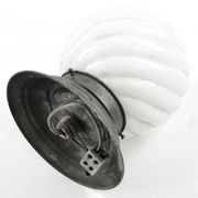 Lampe de plafond Art Déco, verre blanc, Pologne, années 1930