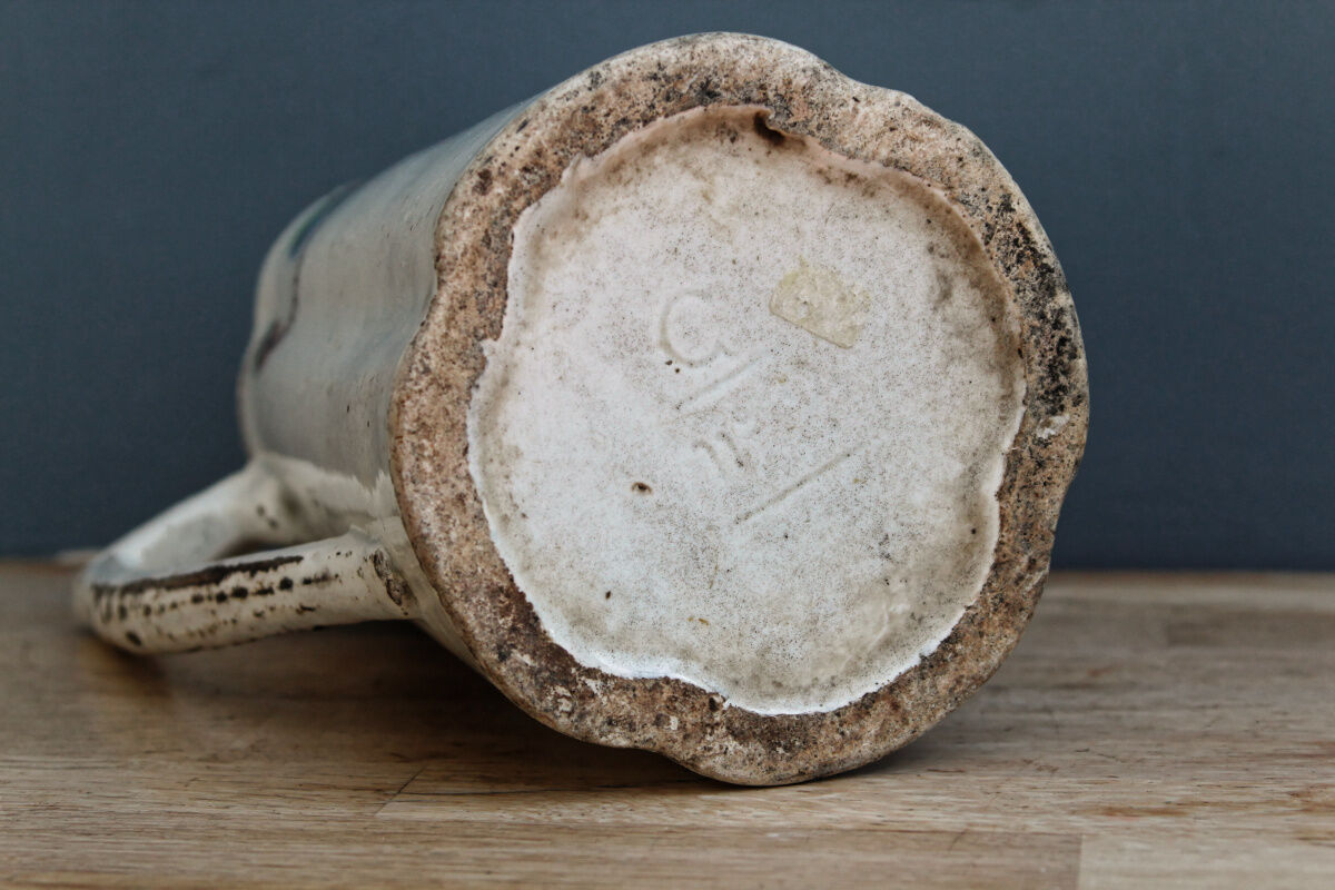 Flower pitcher in 19th century earthenware