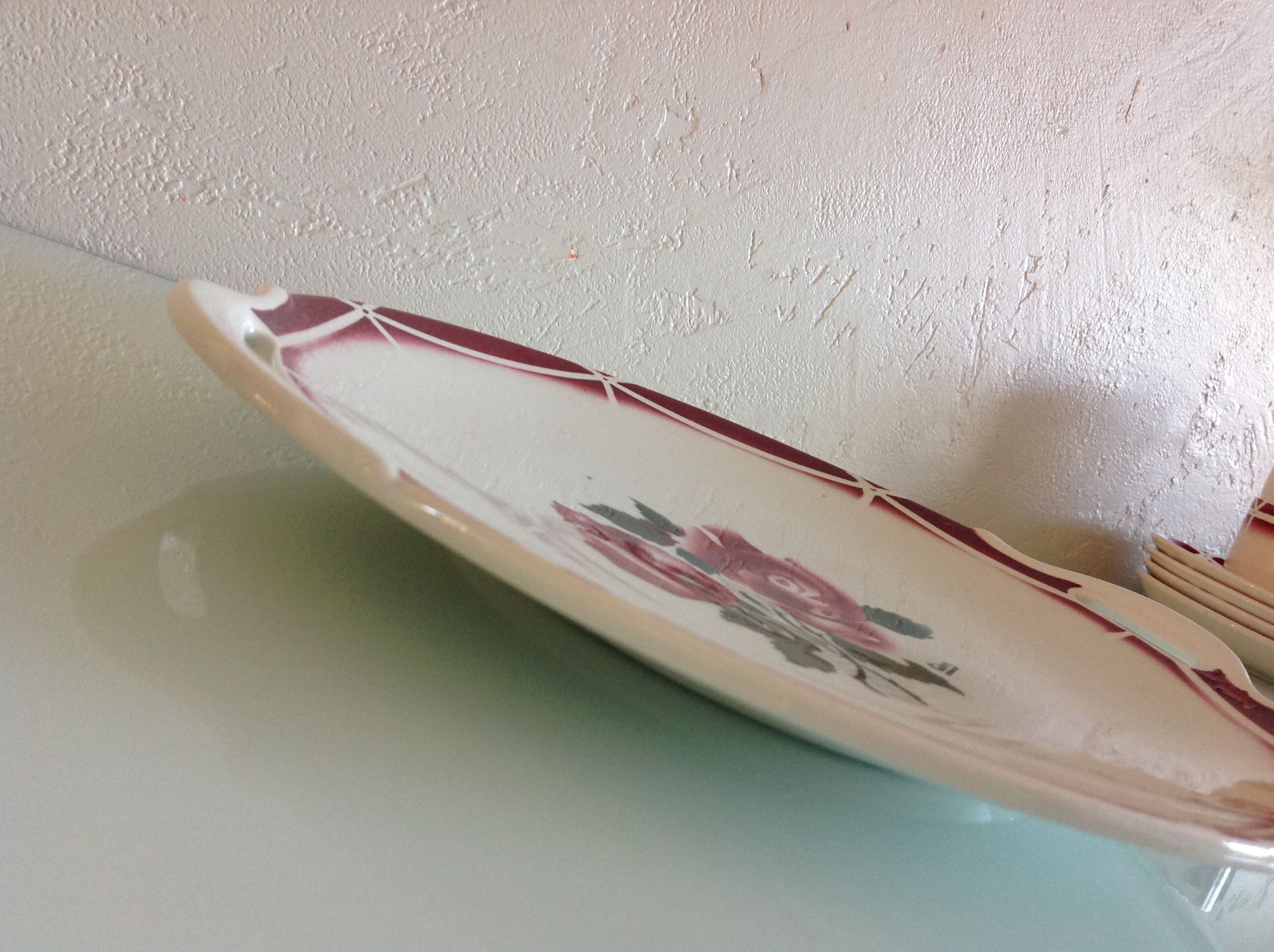 Cake dish Sarreguemines Digoin cibon décor / vintage 50-60 e