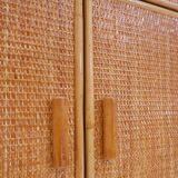 Vintage rattan sideboard in Roche Bobois style
