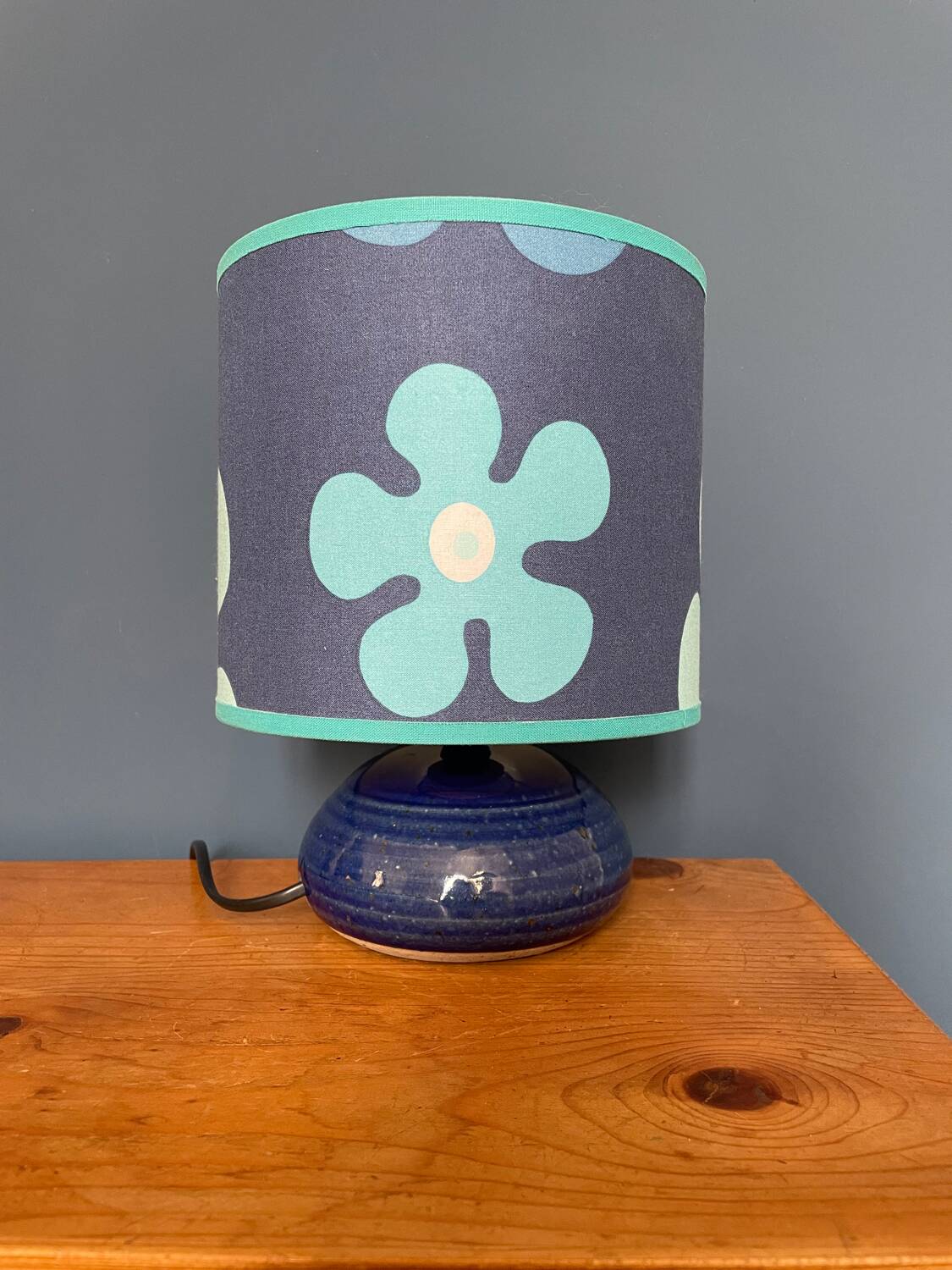 Vintage blue table lamp