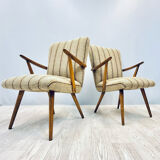 A pair vintage Cocktail chairs with stripes