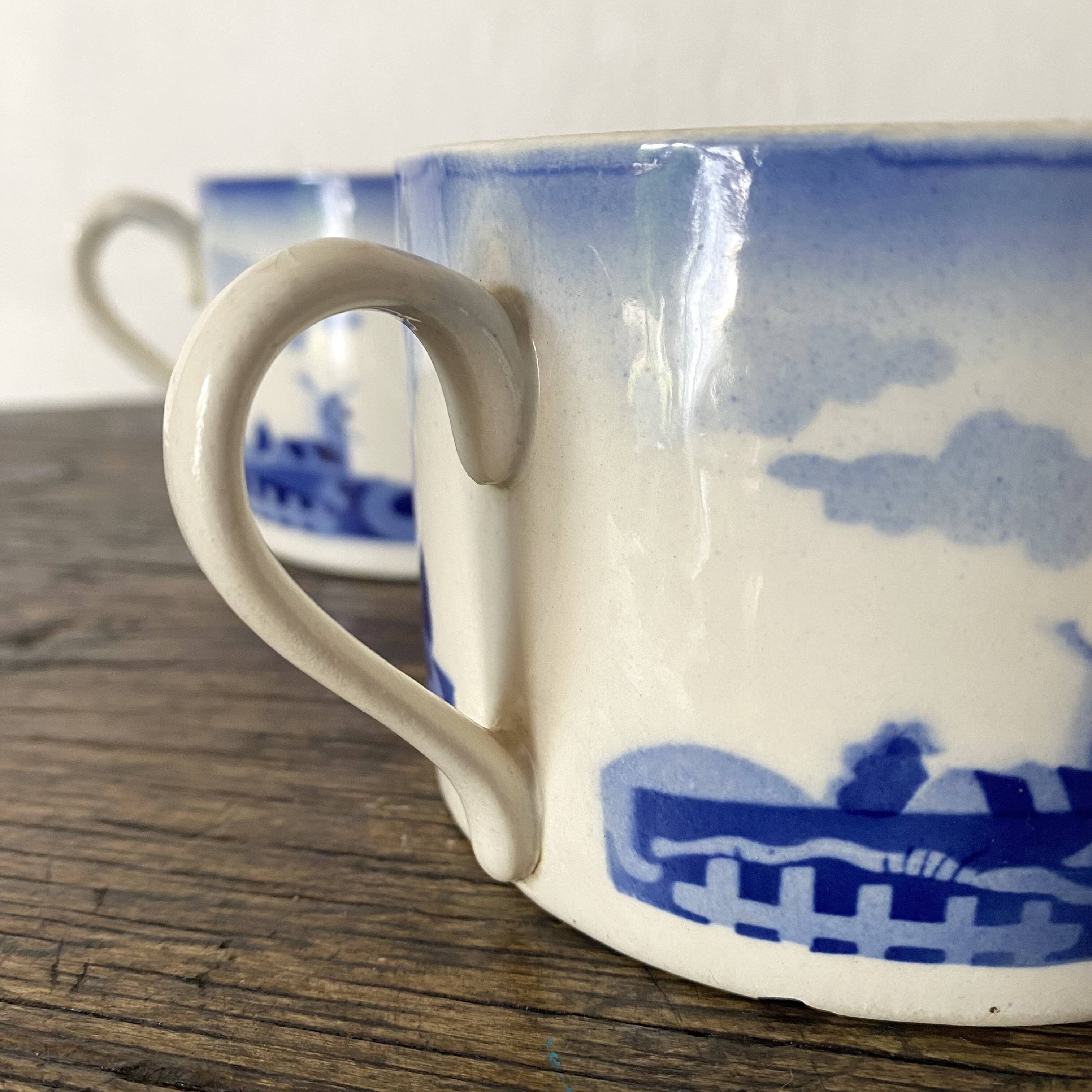 Antique tea or chocolate cups from Badonviller.