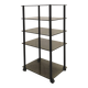 Smoked glass shelving unit, 1980