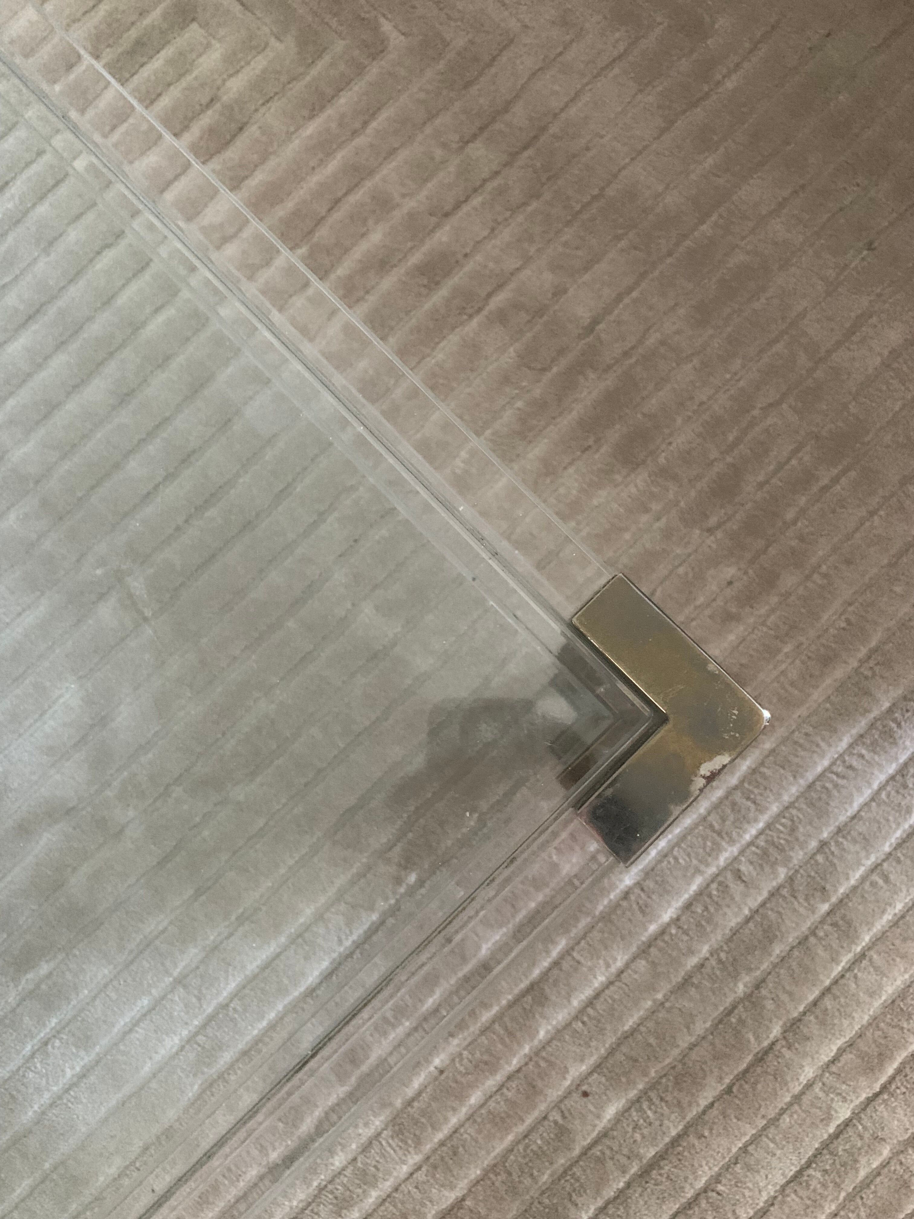 Brass and glass coffee table