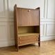 Secrétaire vintage compact placage acajou