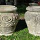 Pair of Medici pot caches in reconstituted stone