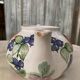 Vintage coloured ceramic jug in cream white with hand-painted decoration (Hungary)