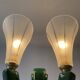 Pair of vintage ceramic wall lamps