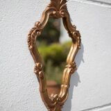 Rococo mirror, wall mirror, vintage mirror, repoussé copper mirror