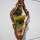 Rococo mirror, wall mirror, vintage mirror, repoussé copper mirror