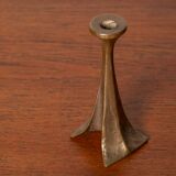 Michael Harjes Brutalist Candlestick in Bronze 1970s Germany