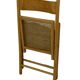 Vintage wooden folding chair with rattan seat 80s minimalist design
