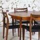Vintage Scandinavian round teak table, 1960