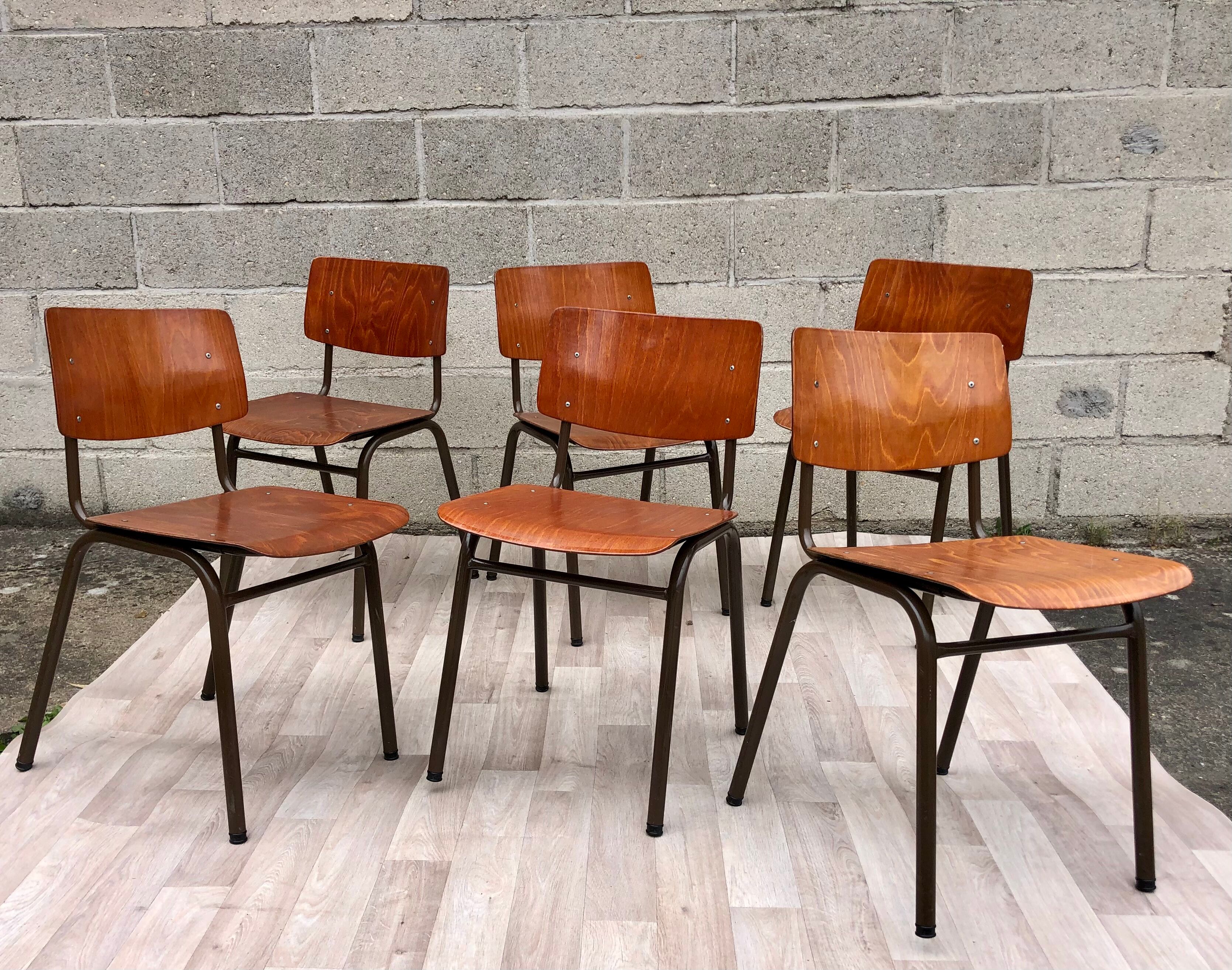 Lot of 6 vintage Marko 60s chairs