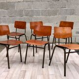 Lot of 6 vintage Marko 60s chairs