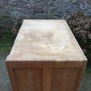 Vintage wardrobe with compass feet in beech
