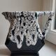 Pitcher in black and white ceramic Samoens Vallauris style