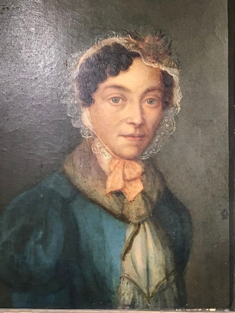 Portrait of a woman with a veil, 19th century.