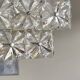 Diamond point plexiglass suspension light and aluminium