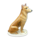 Vintage sitting dog in porcelain Zsolnay Pécs – Hungary, 1960s