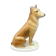 Vintage sitting dog in porcelain Zsolnay Pécs – Hungary, 1960s